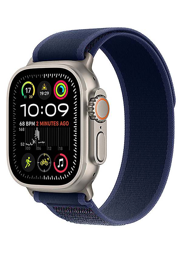 Watch Ultra 2 GPS Cellular 49mm Natural Titanium Case with Blue Trail Loop S M by Apple